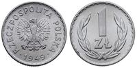 1 złoty 1949, Warszawa, aluminium, piękny, Parch