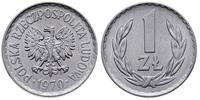 1 złoty 1970, Warszawa, przepiękny, Parchimowicz