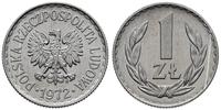 1 złoty 1972, Warszawa, piękne lustro mennicze, 