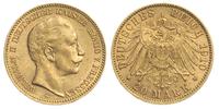 20 marek 1910 / J, Hamburg, złoto 7.94 g, nieco 