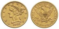 5 dolarów 1882, Filadelfia, złoto 8.36 g