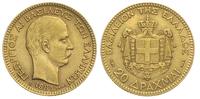20 drachm 1884/A, Paryż, złoto 6.41 g, Fr. 18