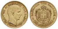 20 drachm 1884/A, Paryż, złoto 6.45 g, Fr. 18