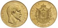 50 franków 1855/A, Paryż, złoto 16.08 g, Gadoury