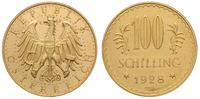 100 szylingów 1928, złoto 23.52 g, Fr 2842
