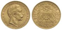 20 marek 1910 / J, Hamburg, złoto 7.95 g, J. 252