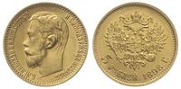 5 rubli 1898/АГ, Petersburg, złoto 4.29 g