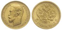5 rubli 1903/AP, Petersburg, złoto 4.30 g