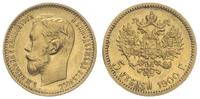 5 rubli 1900/FZ, Petersburg, złoto 4.30 g, Kazak