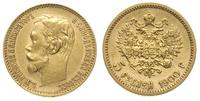 5 rubli 1900 / ФЗ, Petersburg, złoto 4.30 g, min