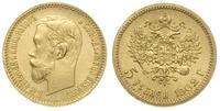 5 rubli 1902 / AP, Petersburg, złoto 4.29 g, Kaz