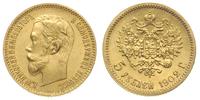 5 rubli 1902 / AP, Petersburg, złoto 4.30 g, Kaz