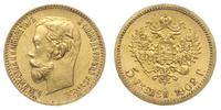 5 rubli 1902/AP, Petersburg, złoto 4.29 g, Kazak