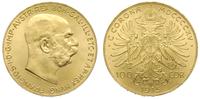 100 koron 1915, Wiedeń, nowe bicie, złoto 33.88 