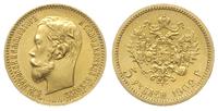 5 rubli 1902/AP, Petersburg, złoto 4.30 g, Kazak