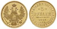 5 rubli 1853/АГ, Petersburg, złoto 6.54 g, piękn