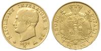 40 lirów 1814/M, Mediolan, złoto 12.82 g, Fr. 5