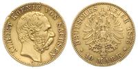 10 marek 1875/E, Drezno, złoto 3.93 g, J. 261