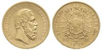 20 marek 1873/F, Stuttgart, złoto 7.90 g, J. 290