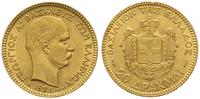 20 drachm 1884, Paryż, złoto 6.43 g, rzadkie, Fr