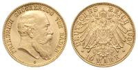 10 marek 1907/G, Karlsruhe, złoto 3.99 g, Jaeger
