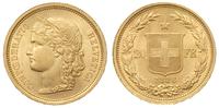 20 franków 1886/B, Berno, typ "Helvetia", złoto 