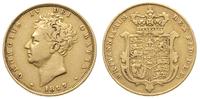 1 funt 1827, Londyn, złoto 7.89 g, Spink 3801