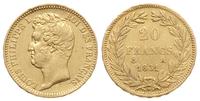20 franków 1831/A, Paryż, złoto 6.39 g, Gadoury 