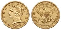 5 dolarów 1901/S, San Francisco, złoto 8.34 g