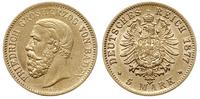 5 marek 1877/G, Karlsruhe, złoto 1.97 g, Jaeger 
