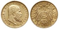 10 marek 1905/F, Stuttgart, złoto 3.96 g, ładne,
