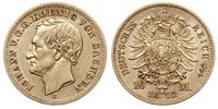 10 marek 1872/E, Drezno, złoto 3.95 g, Jaeger 25