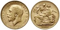 1 funt 1918/I, Bombaj, złoto 7.99 g, Spink 3998