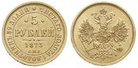 5 rubli 1873/СПБ , Petersburg, złoto 6.52 g, Bit