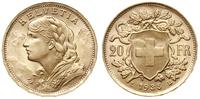 20 franków 1935/L-B, Berno, złoto 6.44 g, piękni
