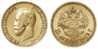 10 rubli 1903/AP, Petersburg, złoto 8.62 g, Kaza
