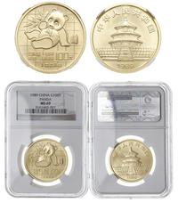 100 juanów 1989, Miś panda, Au "999", moneta w o
