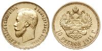 10 rubli 1911 ЭБ, Petersburg, złoto 8.59 g, Kaza