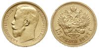15 rubli 1897/АГ, Petersburg, złoto 12.89 g, ste