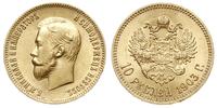 10 rubli 1903, Petersburg, złoto 8.60g