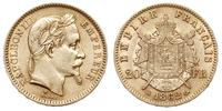 20 franków 1862/A, Paryż, złoto 6.43 g, Gadoury 