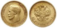 10 rubli 1899/AГ, Petersburg, złoto 8.61g, Bitki