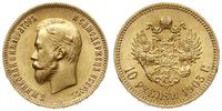 10 rubli 1903/AP, Petersburg, złoto 8.61g, Bitki