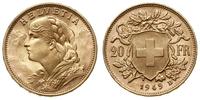 20 franków 1949/B, Berno, złoto 6.46g, Friedberg