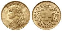 20 franków 1935/L-B, Berno, złoto 6.46g, Friedbe