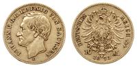 10 marek 1873/E, Drezno, złoto 3.94g, rzadkie, J