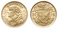 20 franków 1947/B, Berno, złoto 6.45g, piękne, F