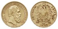 20 marek  1873/F, Stuttgart, złoto 7.91 g, Jaege