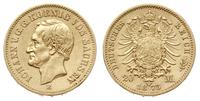 20 marek 1873 E, Drezno, złoto 7.92 g, Fr. 3839,