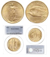 20 dolarów 1922, Filadelfia, moneta w pudełku PC